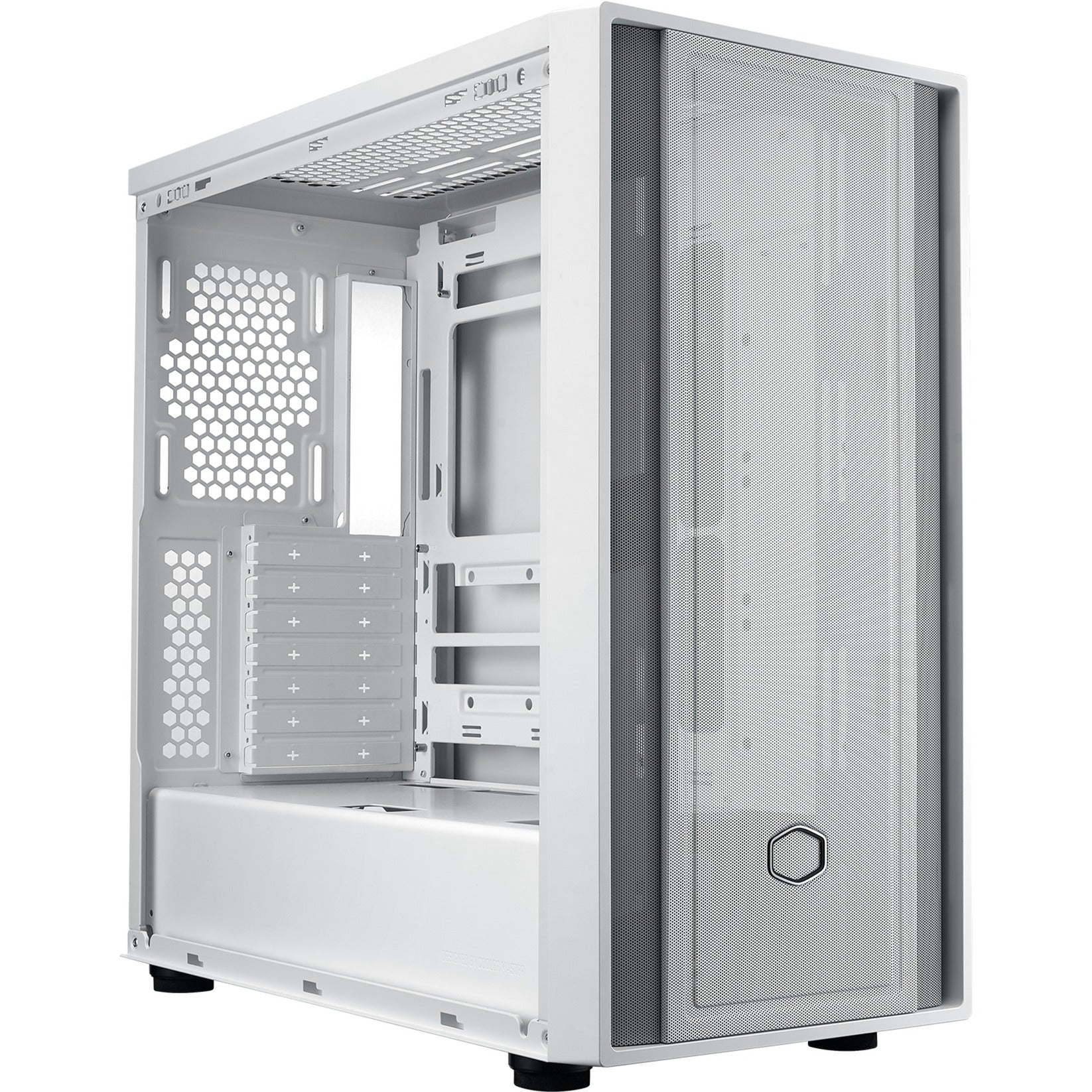 Cooler master masterbox 600 lite midi tower behuizing (wit | 2x usb-a | 1x usb-c | rgb | tempered glass)