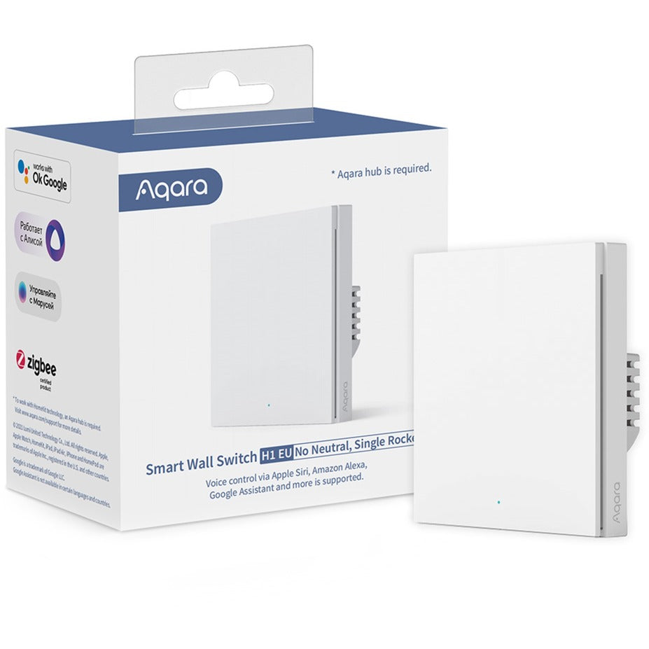 Aqara smart wall switch - single rocker (without neutral) knop (wit)