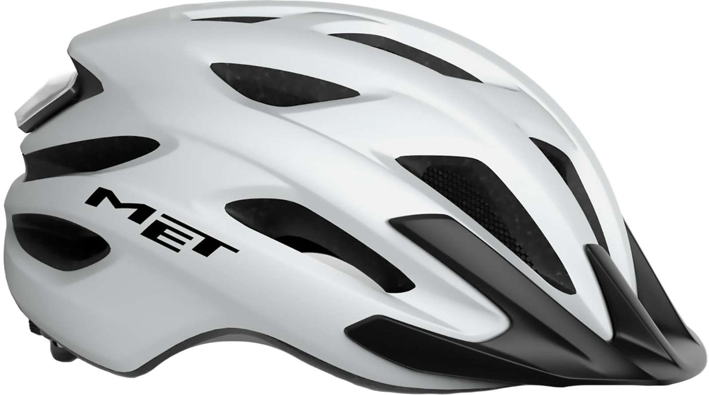 Met crossover mips fietshelm mannen vrouwen - stadsfietshelm volwassenen - maat m - white matt