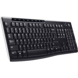Logitech wireless keyboard k270 (zwart, eu lay-out (qwerty), rubberdome) - afbeelding 1