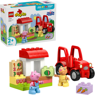 Lego duplo peppa big tractor en marktkraam dieren speelgoed voor peuters - 10468