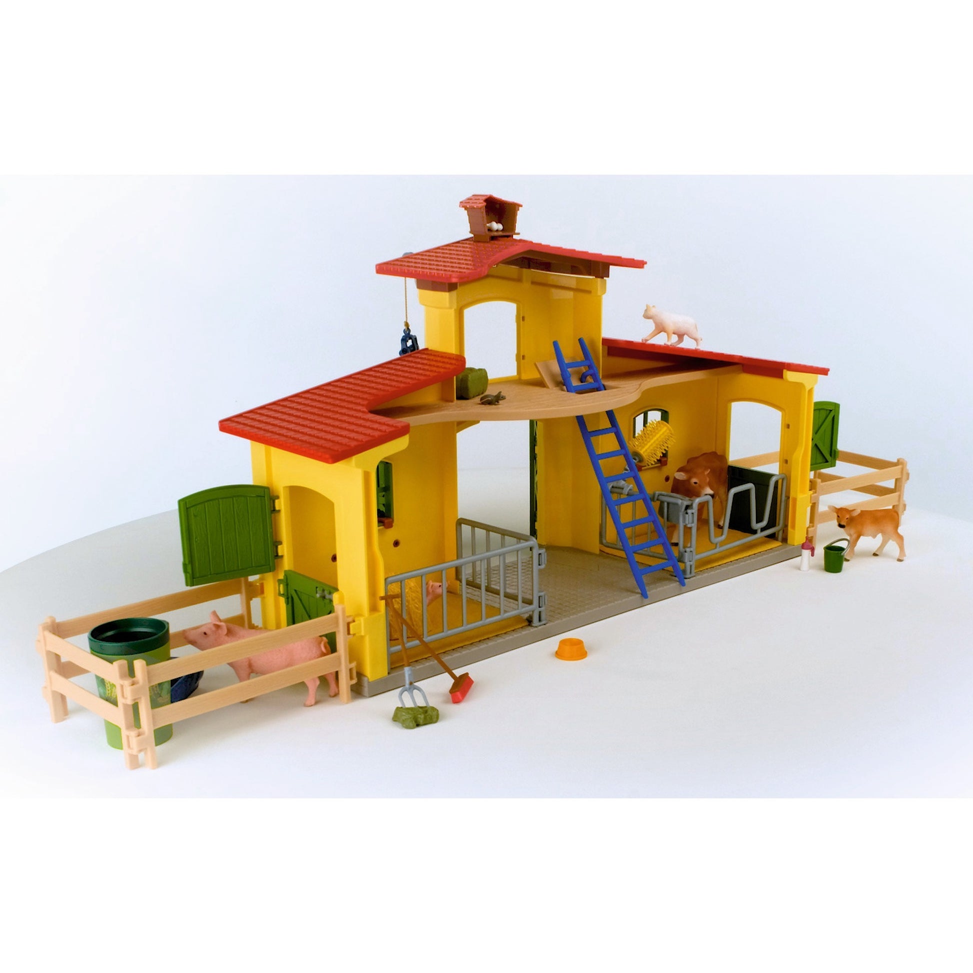Schleich farm world - grote stal, geel speelfiguur