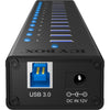 Icy box ib-ac6113 usb-hub (zwart, 13x usb 3.0, 1x usb oplaadpoort)