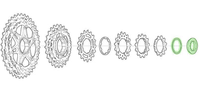 Shimano lock ring with spacer for cs-m771-10