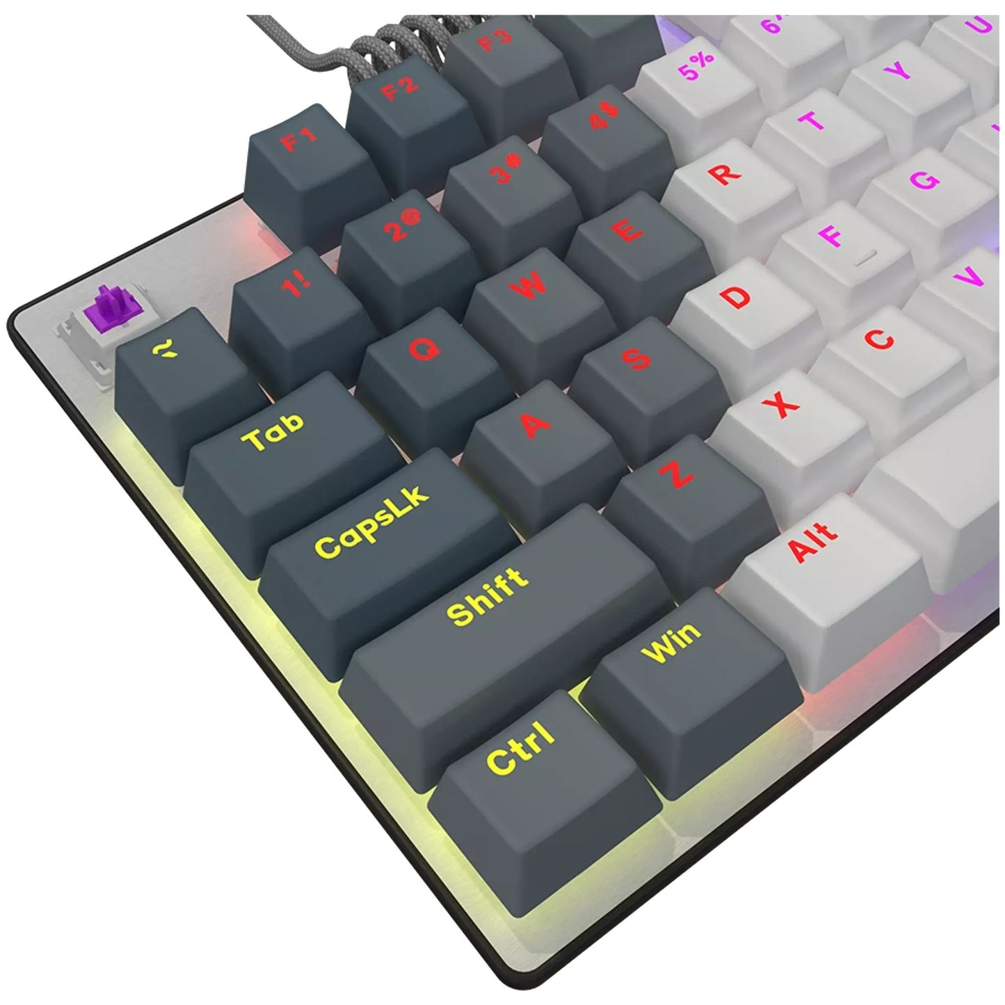 Lorgar azar 514tkl, gaming toetsenbord (wit, us lay-out, logar dream, tkl, rgb)
