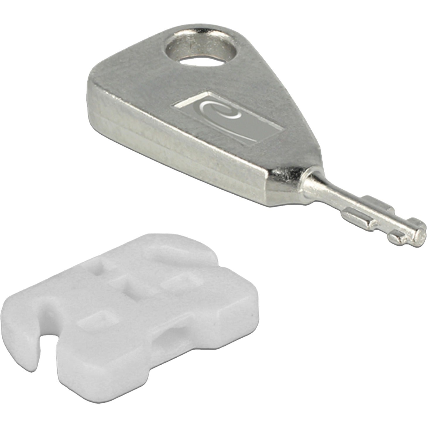 Delock usb port blocker voor usb-a female insteekslot (wit zilver)