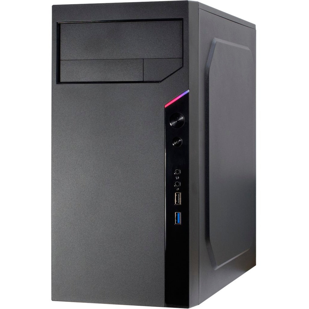 Inter-tech it-6505 reto mini tower behuizing (zwart | 2x usb-a)