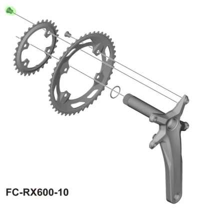 Shimano grx fc-rx600 10-speed inner chainring bolts