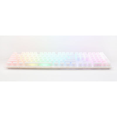 Ducky one 3 aura white rgb mechanisch toetsenbord (wit, us lay-out (qwerty), cherry mx speed silver, 100%, abs double shot, hot swap)
