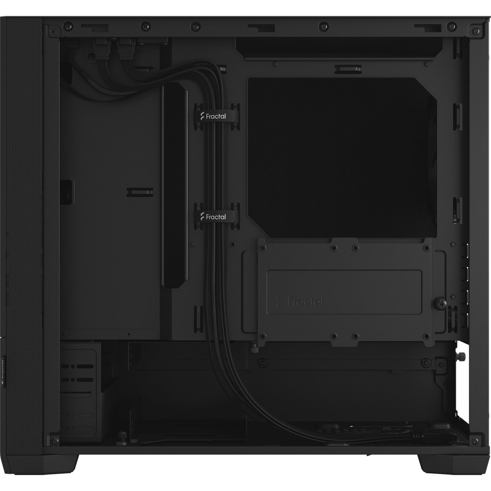 Fractal design pop mini silent black solid midi tower behuizing (zwart | 2x usb-a)