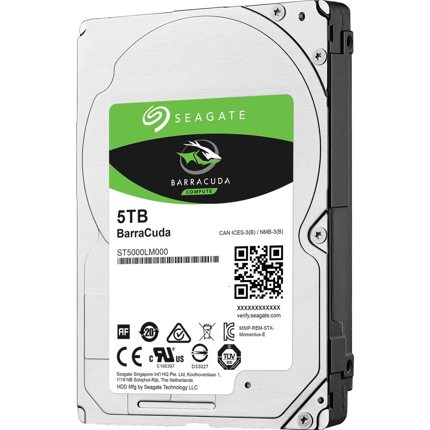 Seagate barracuda 5 tb harde schijf (st5000lm000, sata 600)