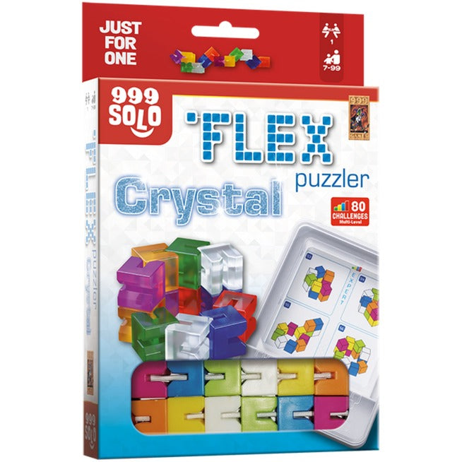 999games 999 games flex puzzler crystal denkspel (nederlands, 1 speler, vanaf 7 jaar, 80 opdrachten)