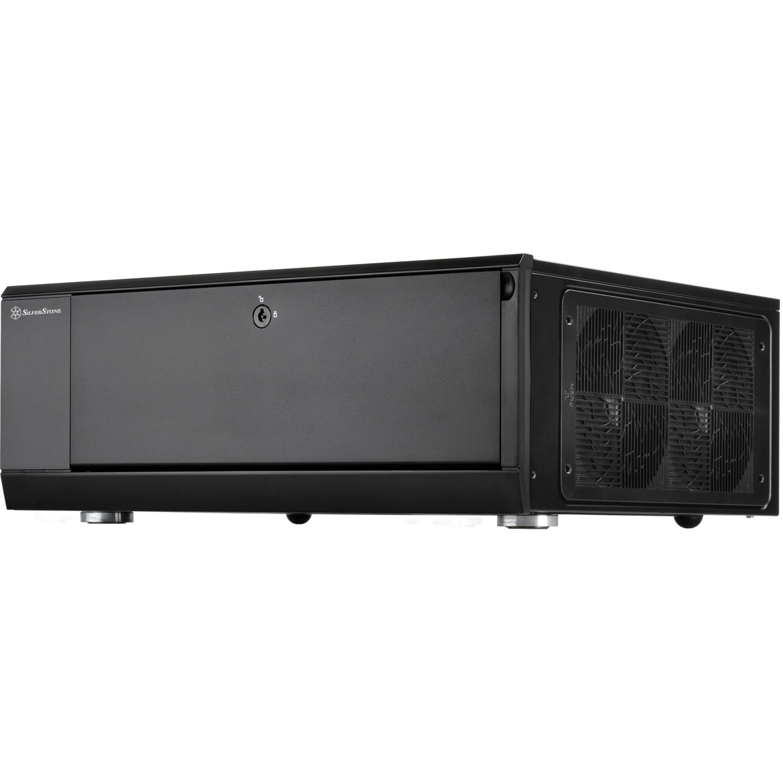 Silverstone sst-gd10b htpc behuizing (zwart | 2x usb-a)