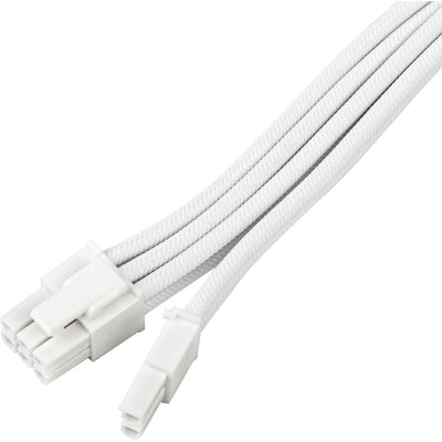 Silverstone sst-pp07e-pci8w-v2, pcie 8pin (6+2) verlengkabel (wit, 30 centimeter)