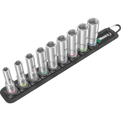 Wera 5004545001 belt b deep 1 9-delige doppenset incl. houder - 3 8