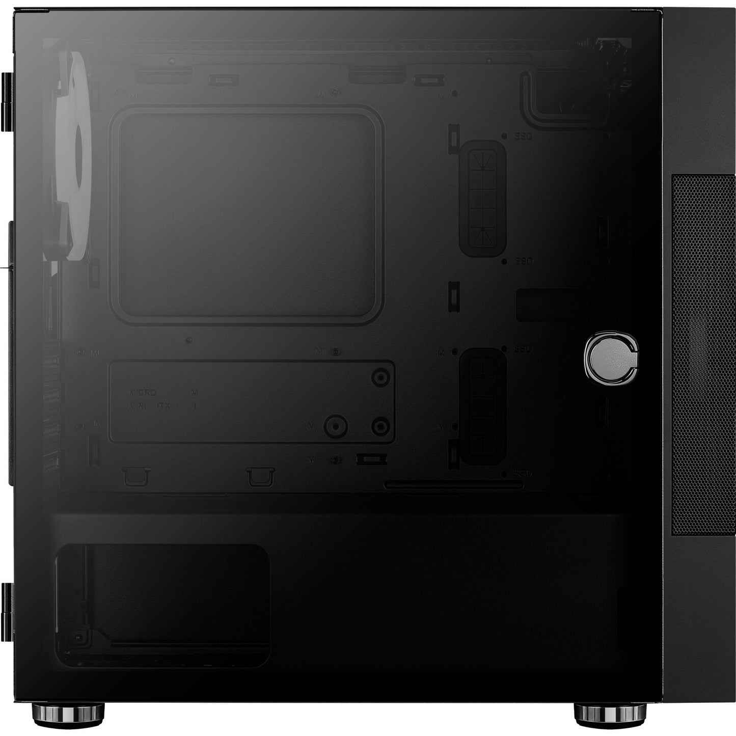 Aerocool atomic v2 mini tower behuizing (zwart | 2x usb-a | window)