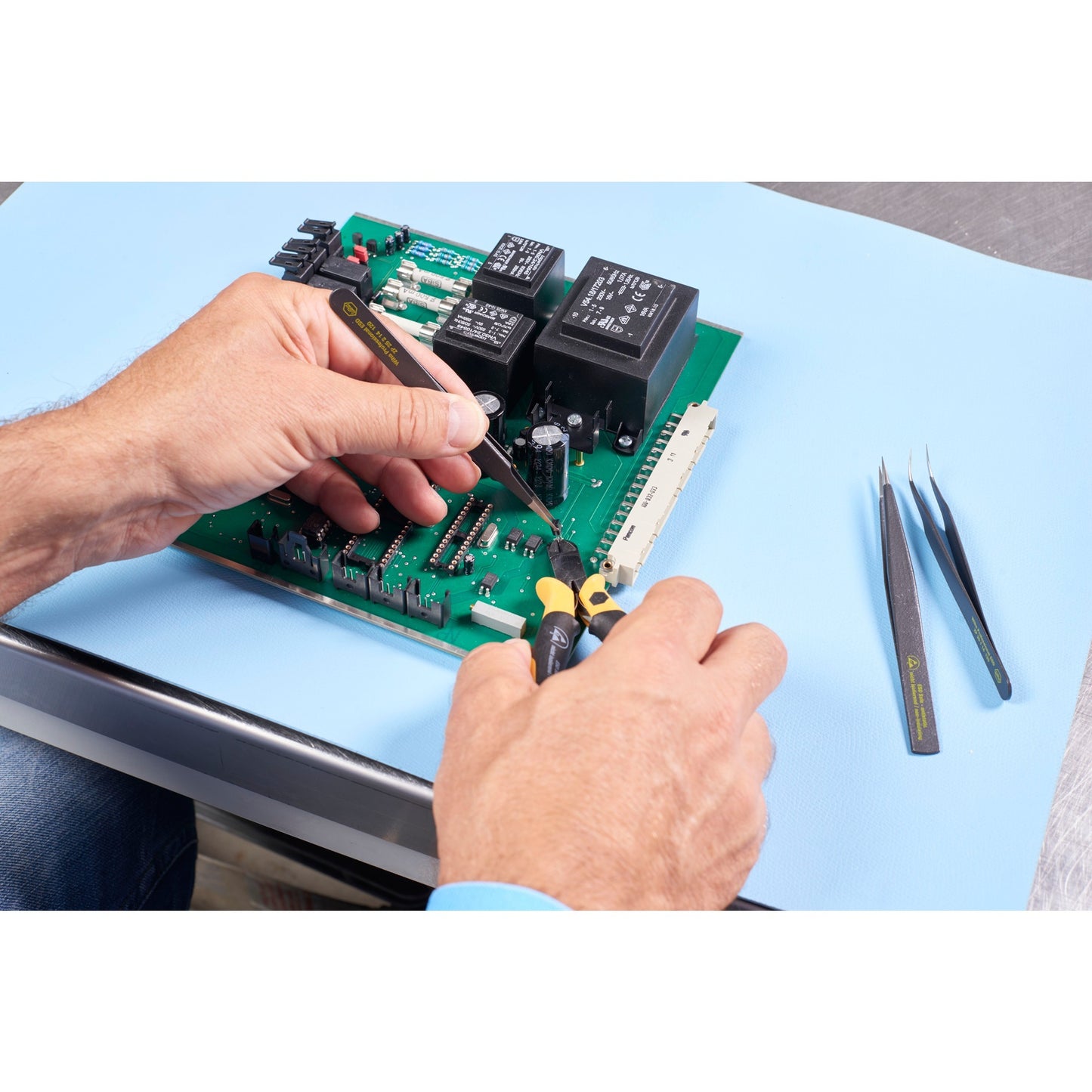 Wiha smd-pincetset professional esd grijptang (zwart)