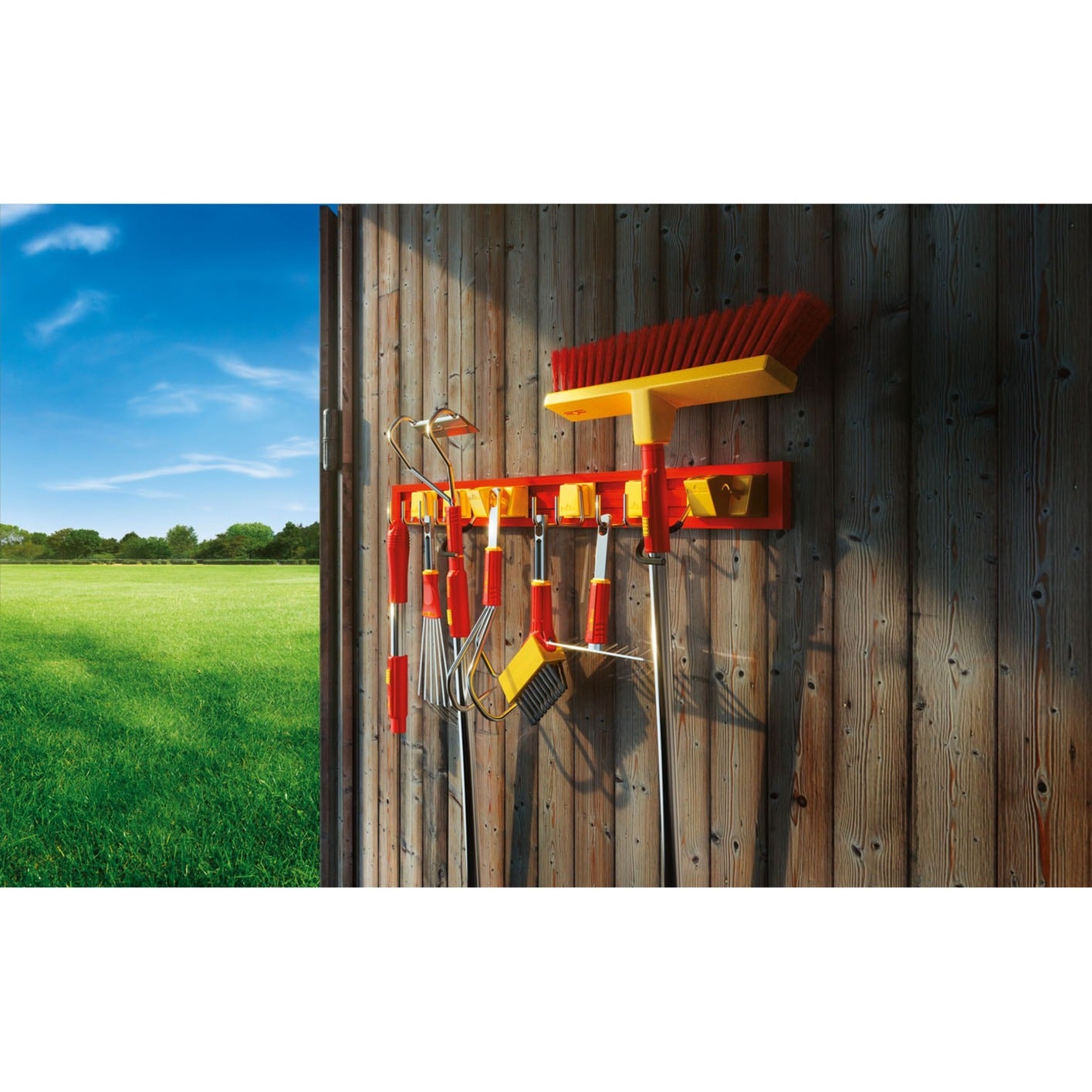 Wolf-garten multi-star um-m opbergsysteem houder (rood geel)