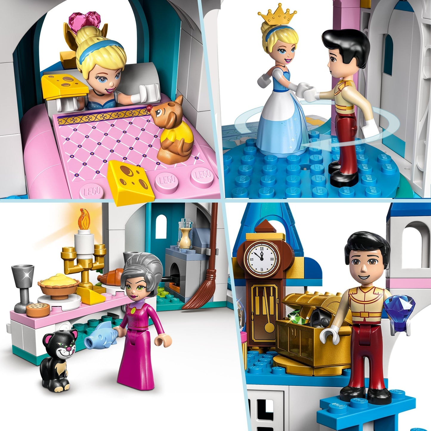 Lego disney princess - het kasteel van assepoester en de knappe prins constructiespeelgoed (43206)