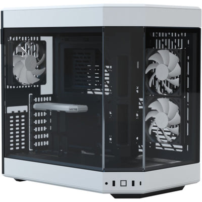 Hyte y60 midi tower behuizing (wit zwart | 3x usb-a | tempered glass)