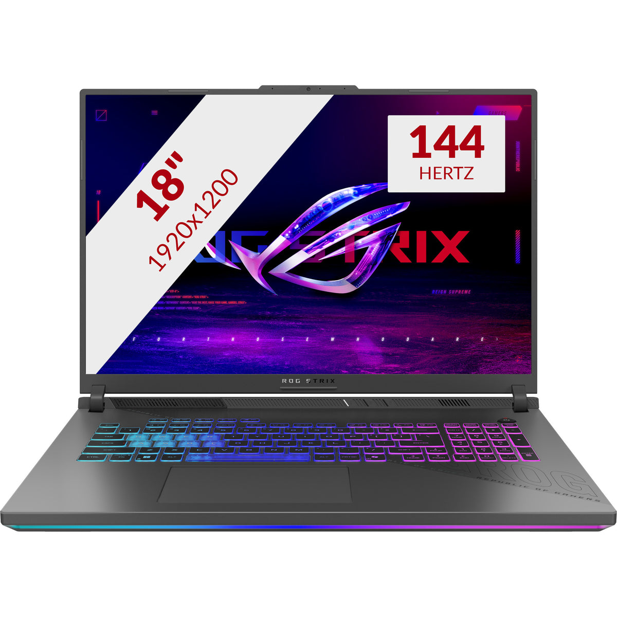 Asus rog strix g18 g814pm-s8009w 18 gaming laptop (grijs | r9 7940hx | rtx 5060 | 16 gb | 1 tb ssd)
