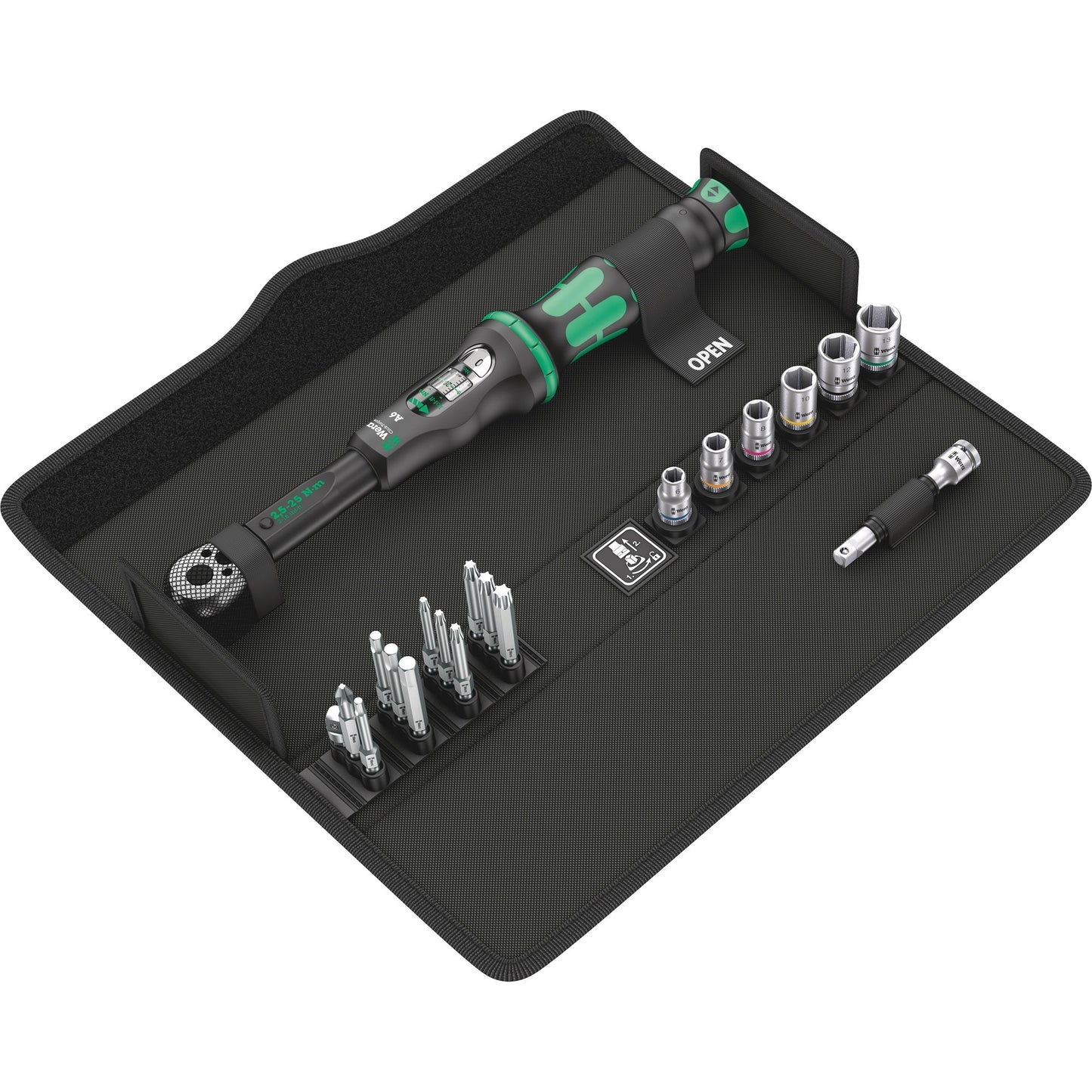Wera click-torque a6 set 1 draaimomentsleutel (zwart groen)