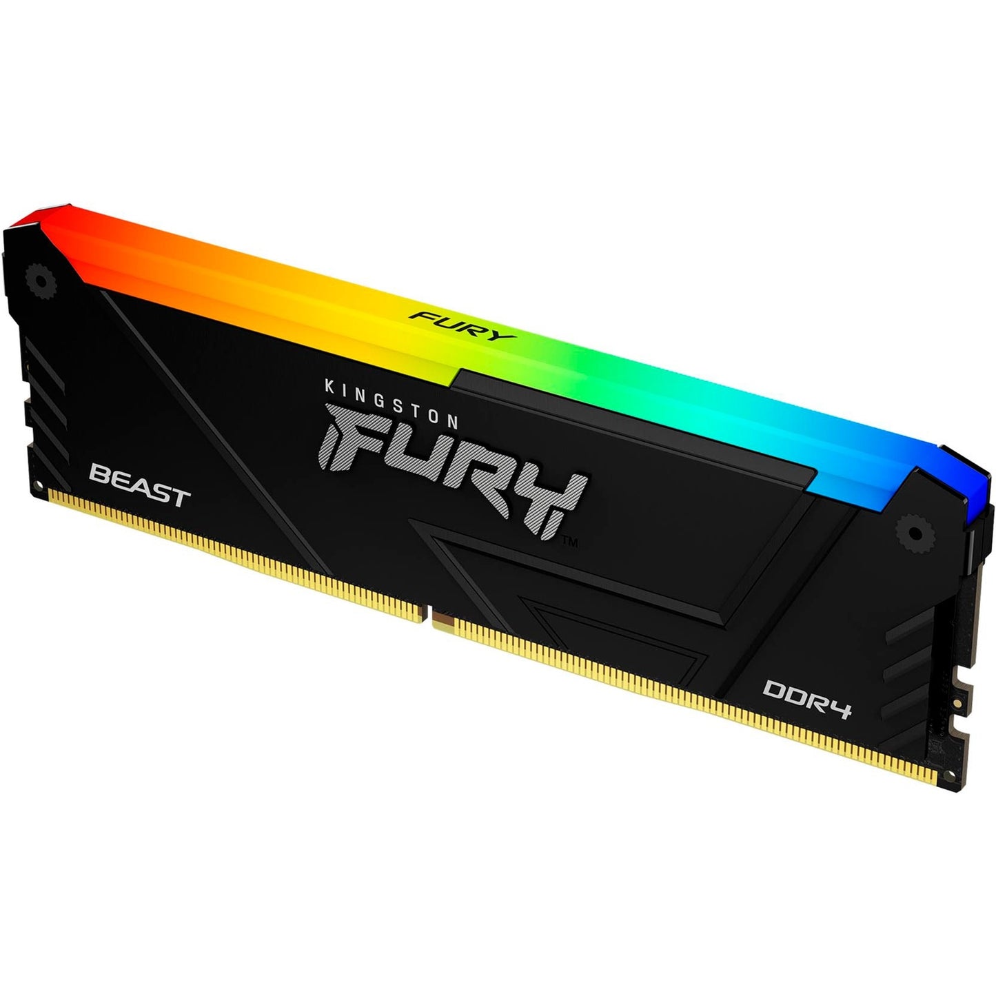 Kingston fury beast rgb 64 gb ddr4-3200 (2x 32 gb) werkgeheugen (zwart, kf432c16bb2ak2 64, xmp 2.0)