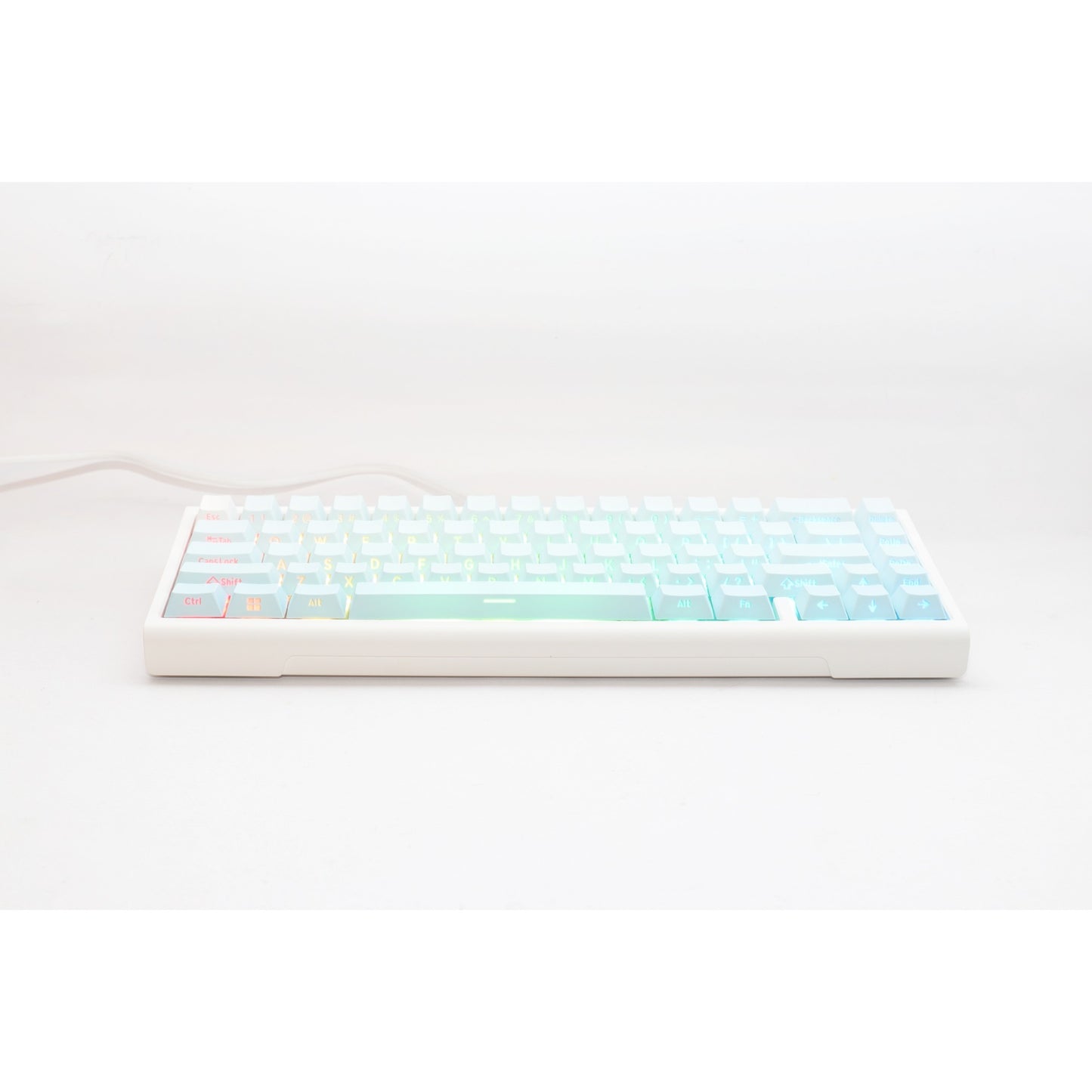 Ducky projectd tinker 65 - pom edition met qmk via rgb mechanisch toetsenbord (lichtblauw, us lay-out (qwerty), kailh box cream pro, 65%, rgb leds, double-shot pbt, hot-swappable pom, gasket mount)