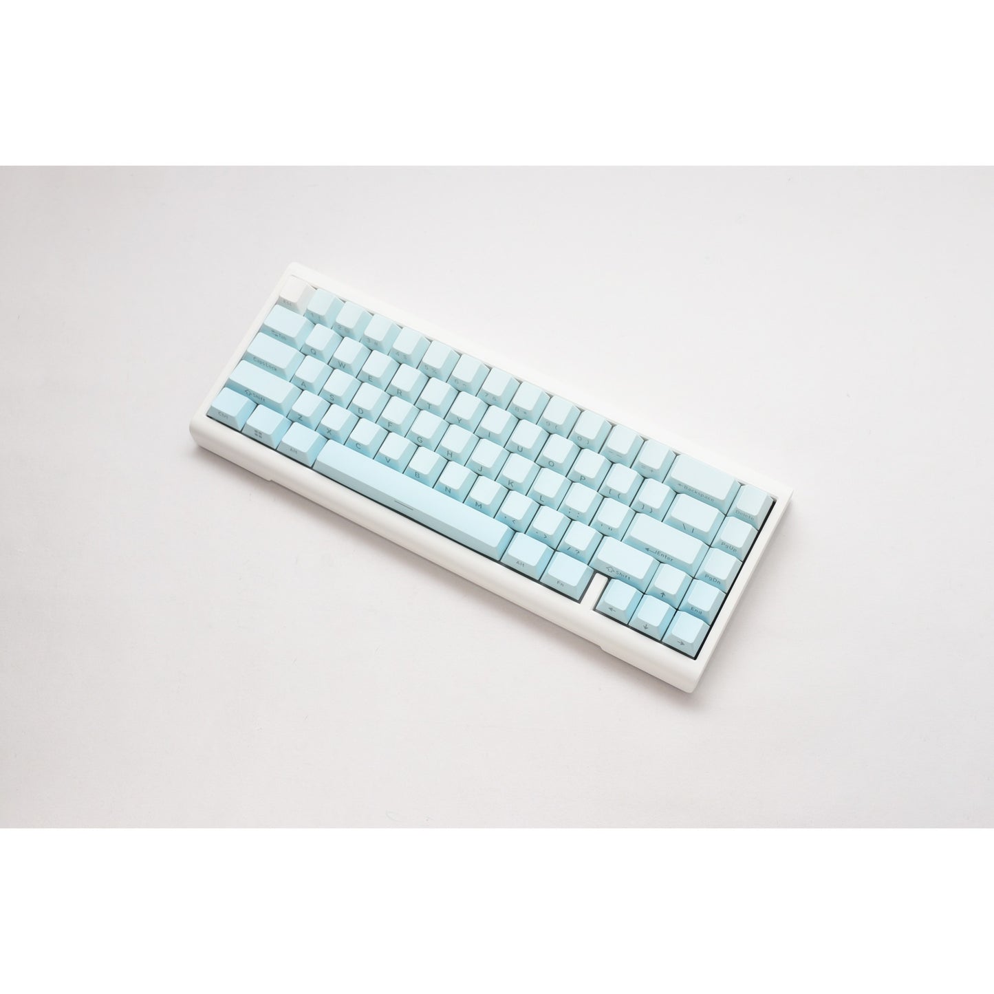 Ducky projectd tinker 65 - pom edition met qmk via rgb mechanisch toetsenbord (lichtblauw, us lay-out (qwerty), kailh box cream pro, 65%, rgb leds, double-shot pbt, hot-swappable pom, gasket mount)