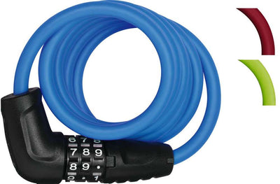 Abus Spiraal Kabelslot 150cm Blauw - Cijferslot