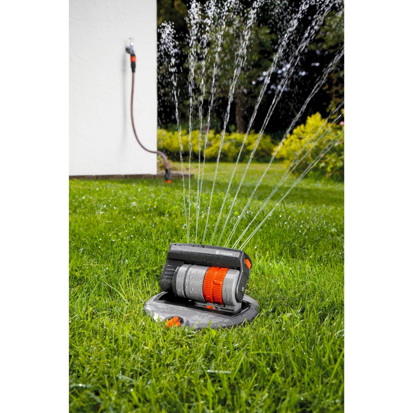 Gardena complete set met verzonken zwenksproeier os 140 sprinklersysteem (grijs oranje, 8221-20)
