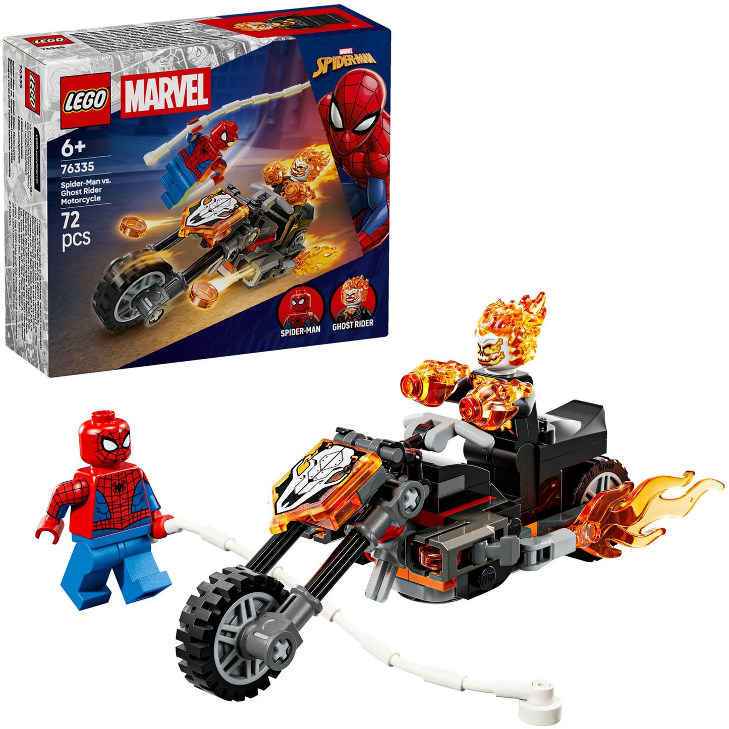 Lego super heroes 76335 marvel spider-man vs. ghost rider motor