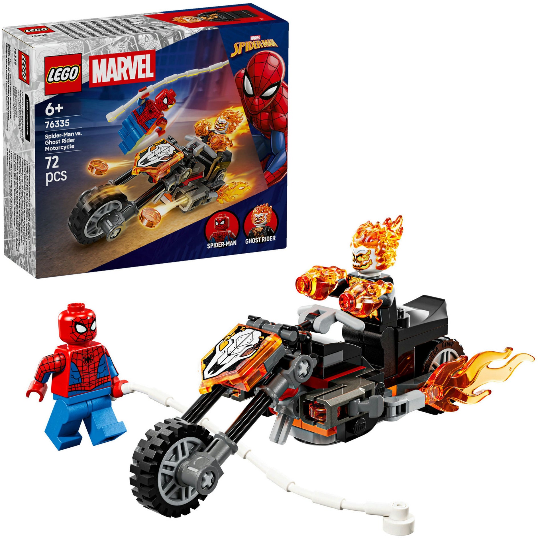 Lego super heroes 76335 marvel spider-man vs. ghost rider motor