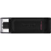 Kingston datatraveler 70 256 gb usb-stick (zwart, dt70 256gb, usb-c 3.2 gen 1)