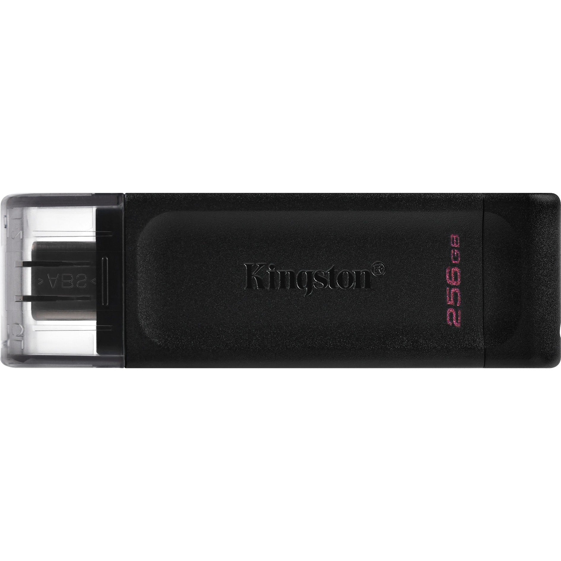 Kingston datatraveler 70 256 gb usb-stick (zwart, dt70 256gb, usb-c 3.2 gen 1)