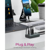 Icy box ib-hub1454-c31 usb-hub (grijs blauwgrijs, 4x usb-c 3.2 (10 gbit s))