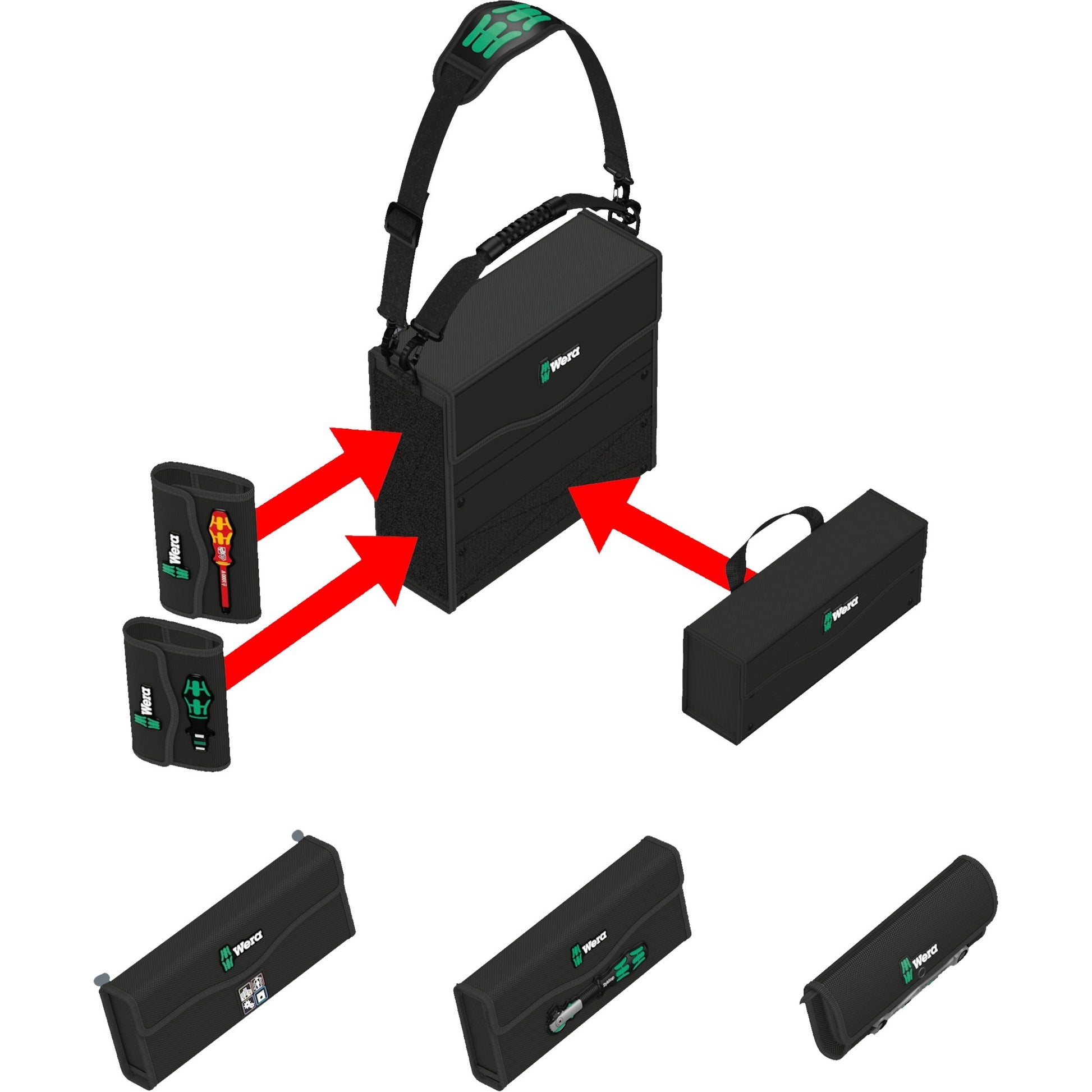 Wera 2go 2 tas (zwart)