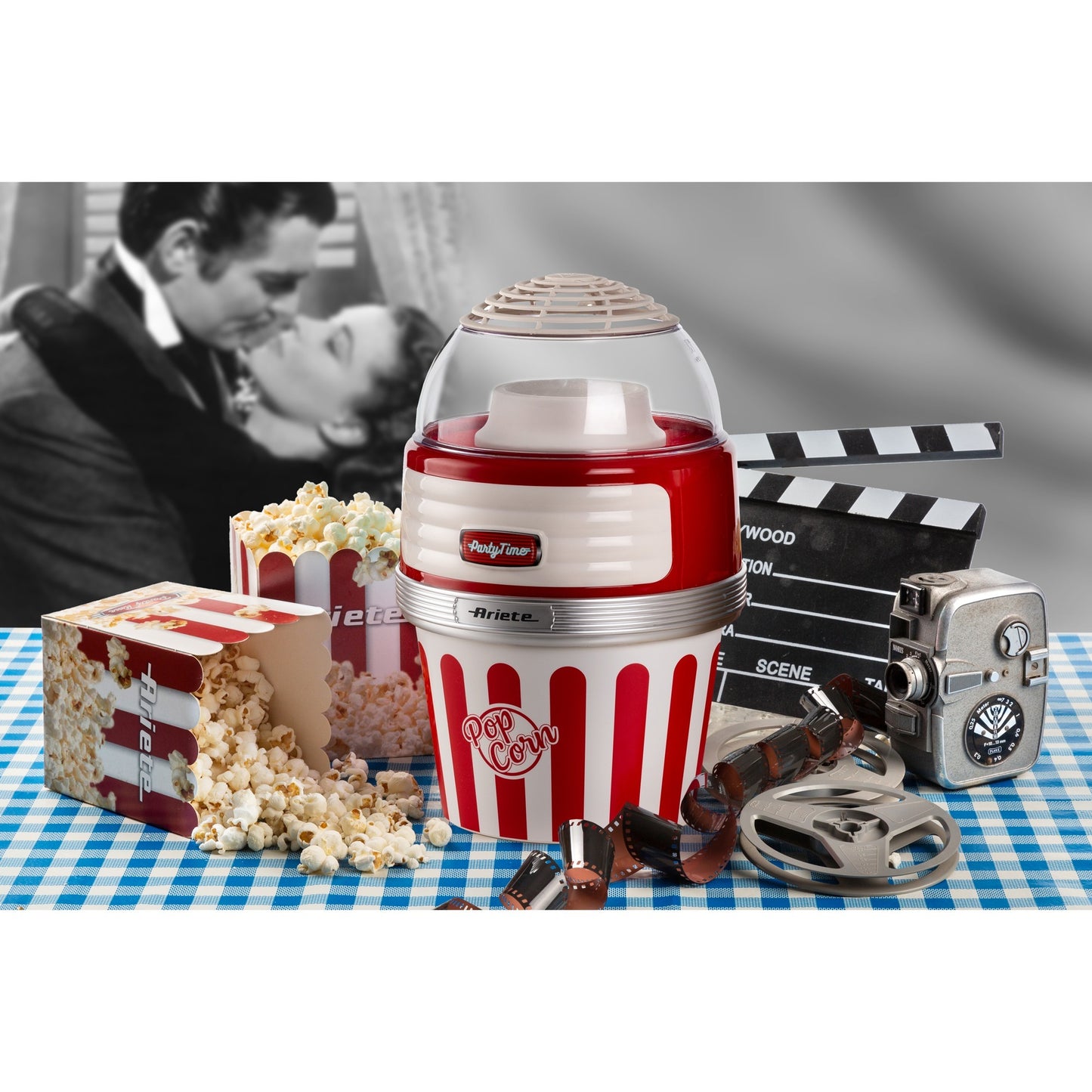 Ariete party time pop corn xl machine 2957 00 popcornmaker (rood wit)