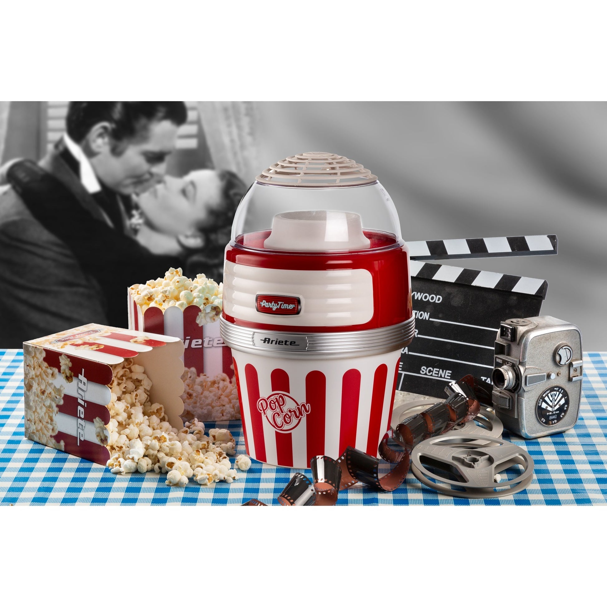 Ariete party time pop corn xl machine 2957 00 popcornmaker (rood wit)