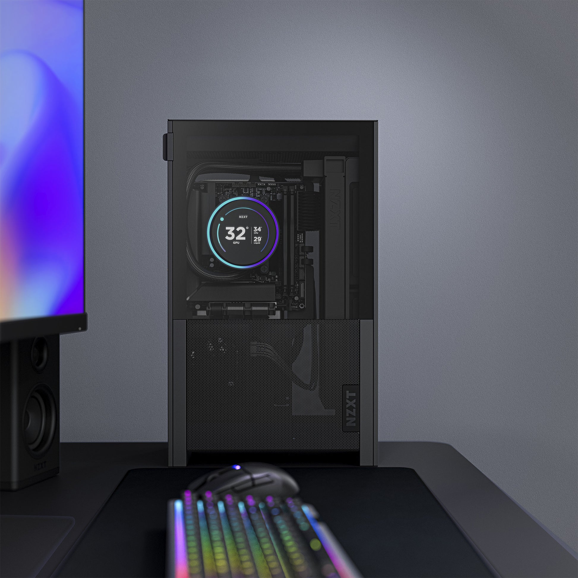 Nzxt h2 flow mini tower behuizing (zwart | 2x usb-a | 1x usb-c | tempered glass)