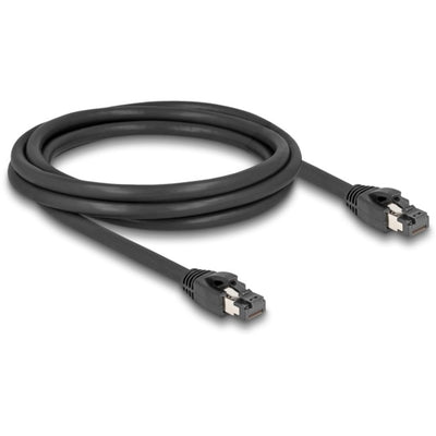 Delock cat.8.1 netwerkkabel (zwart, 2 meter, s ftp, rj-45)