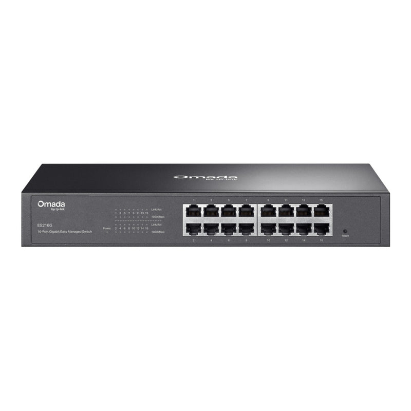 Tp-link omada es216g 16-poort gigabit easy managed switch (zwart)