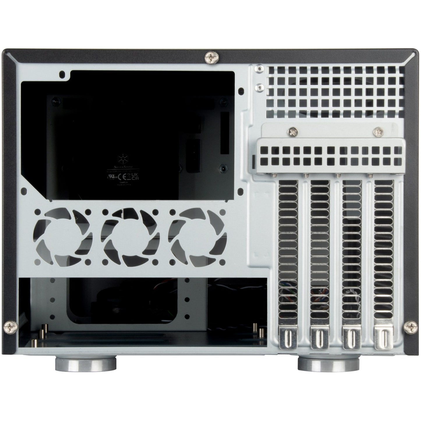 Silverstone sst-cs351 mini tower behuizing (zwart | 2x usb-a | 1x usb-c)