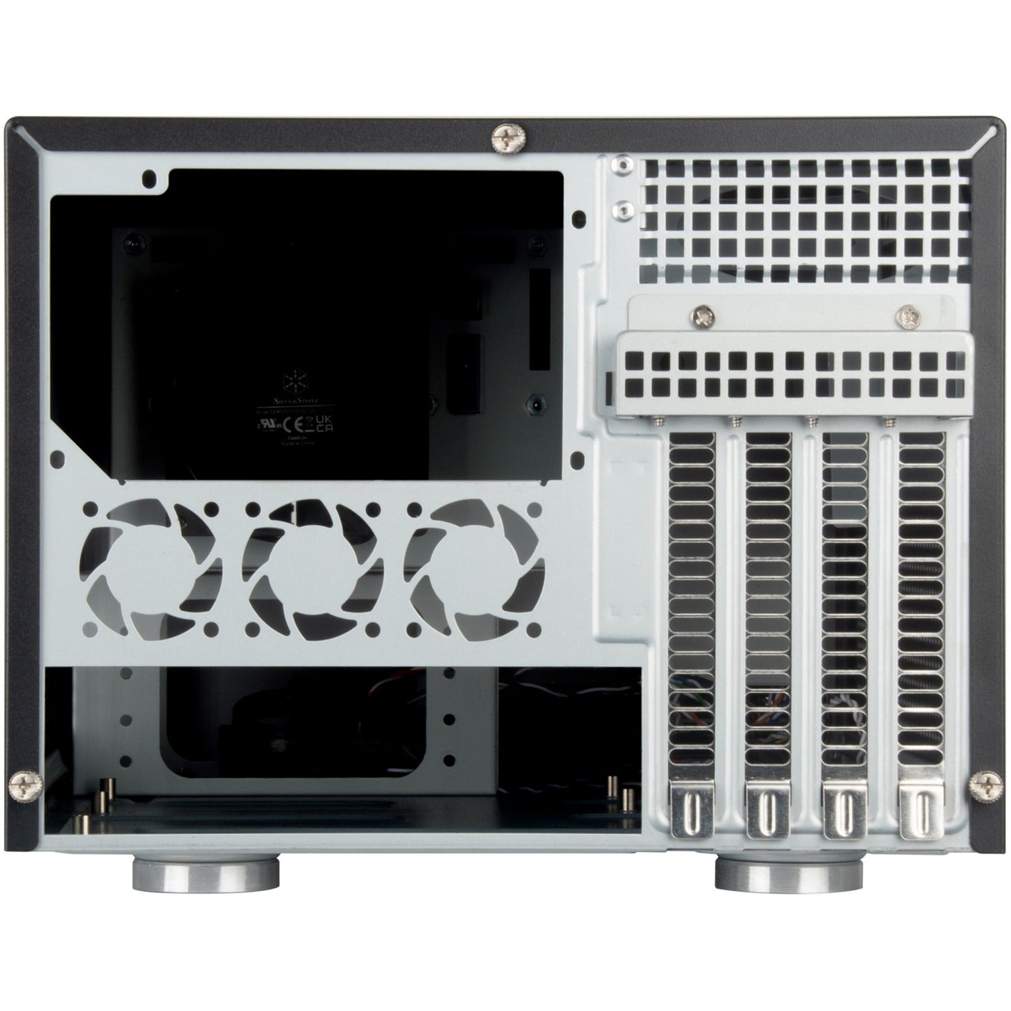 Silverstone sst-cs351 mini tower behuizing (zwart | 2x usb-a | 1x usb-c)