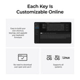 Keychron k3 max-h3w all-wood special edition rgb mechanisch toetsenbord (houtkleur, us lay-out (qwerty), milk pom brown, 75%, rgb leds, double-shot pbt, hot swap, 2.4ghz | bluetooth 5.1 | usb-c) - afbeelding 4