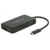 Delock usb-c > vga hdmi dvi displayport adapter (zwart, 0,15 meter)