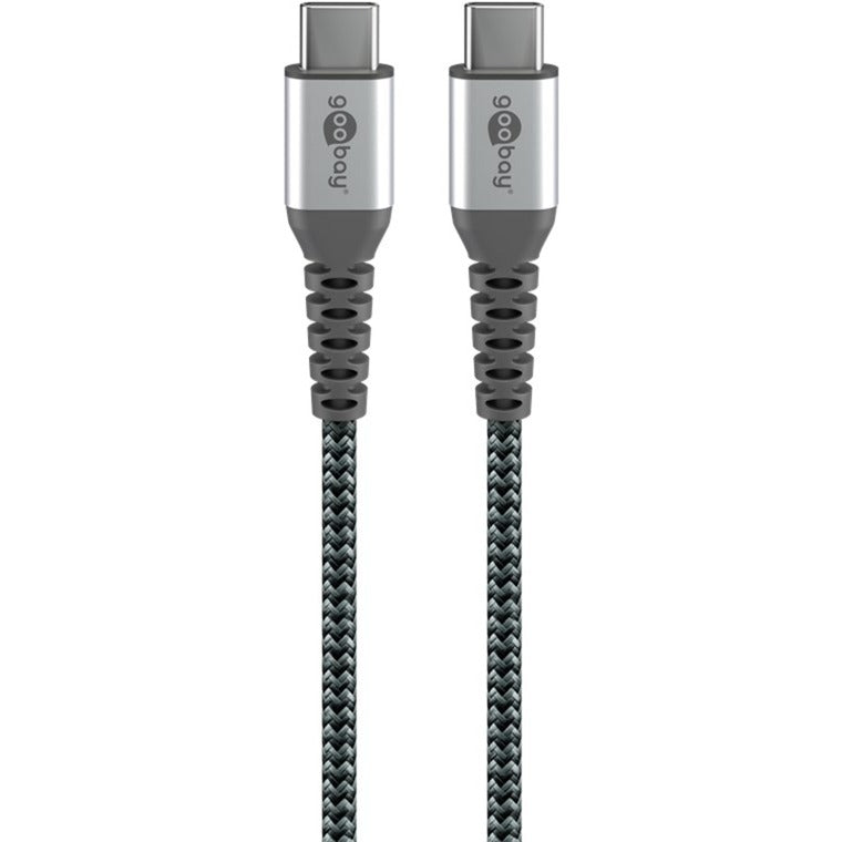Goobay usb-c snellader nano (65 w) en usb-c textielkabel (zwart, 1 meter)