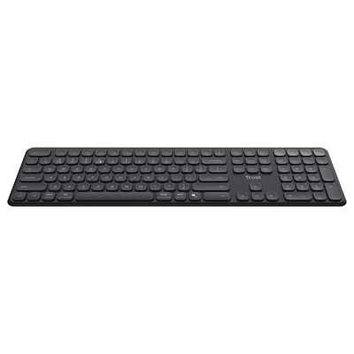 Trust vaiya draadloos toetsenbord (zwart, us lay-out (qwerty), 100%, bluetooth 2.4ghz)