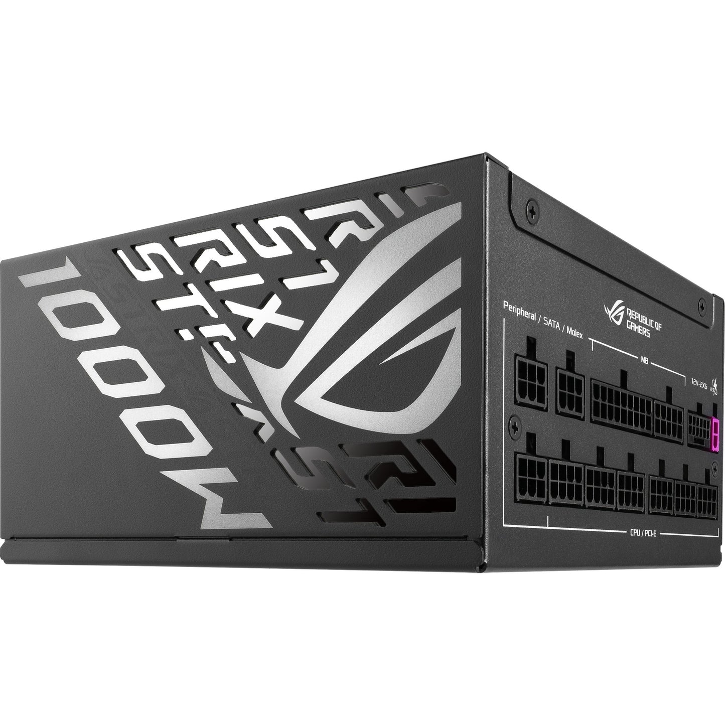 Asus rog strix platinum modulaire 1000 watt voeding (zwart, 1x 12v-2x6, 4x pcie)