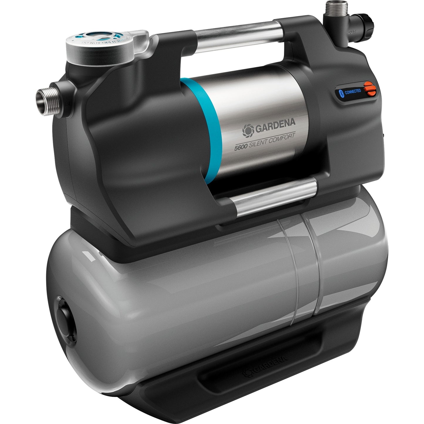 Gardena hydrofoorpomp 5600 silentcomfort (grijs roestvrij staal, bluetooth)